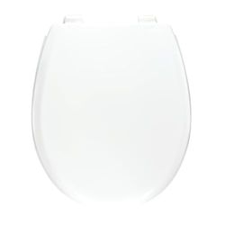 Wirquin, bianco 20719017 Sedile WC Neon termoplastico a forma di U con cerniere in plastica Lock