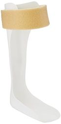 Rolyan enkelschors, klein, recht, ondersteunt de enkel, licht, bevordert de doorsiflexion, zool extra breed.