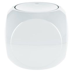 Spirella Poubelle cosmétique Récipient à déchets Salle de Bains Boîte à ordures à Couvercle pivotant 1 Litre Poubelle à Table Blanc