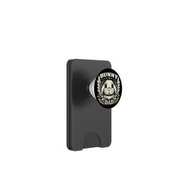 Bunny Dad Holland Lop Rabbit Biker Wings Motocicleta Retro PopSockets PopWallet para MagSafe
