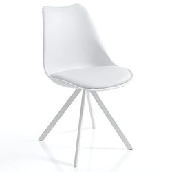 Oresteluchetta Set 4 sedie Smart Slim White, Polipropilene, Bianco, H.82 x L.48 x P.58v, 4 unità