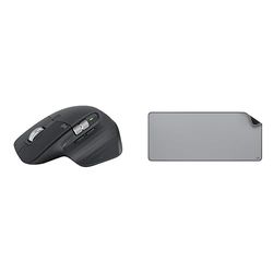 Logitech MX Master 3S - Draadloze Performance muis met Ultrasnel Scrollen, Ergo, 8K DPI, Logitech Desk Mat - Studio Series, multifunctionele grote bureauonderlegger,bureaubeschermer met antislip laag