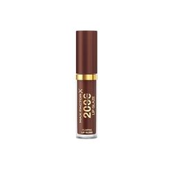 Max Factor 2000 Calorie Lip Glaze, brillante gloss colorato, arricchito da un complesso nutriente con Acido Ialuronico e Squalane, formula vegana, 180 Chocolate Glow, 4,4 ml