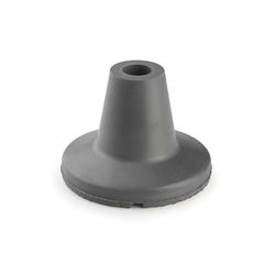 Zarivy Tappo Esterno in Gomma Ø 19 mm, Base Larga per stampelle, Grigio, Ideale per Migliorare la stabilità e la Presa sulle superfici.