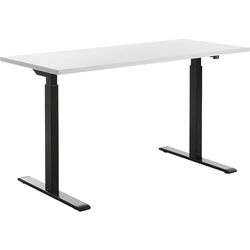TOPSTAR Escritorio de Altura Regulable E-Table Madera 140x60 Negro/Blanco