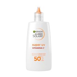Garnier Fluido Viso Anti Macchie, Uso Quotidiano, Protezione Solare Molto Alta SPF 50+, Effetto invisibile, Con Vitamina Cg, Dermatologicamente provato, Super UV, Ambre Solaire, 40 ml
