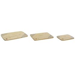 DKD Home Decor Bamboe snijplank (24 x 33 x 1 cm) (3 stuks) (referentie: S3026084)