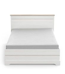 Bed 140 x 190 cm, uittrekbaar, bed, 140 x 200 cm, modern, 2 laden, kleur: wit en eiken, 153,4 x 214,7 x 102,2 cm