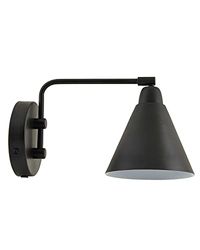 House Doctor Lampada da parete nera | Lampada da parete senza tempo per interni con interruttore | Lampada da parete con interruttore in design elegante | Lampada con interruttore per camera da letto