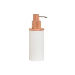 Home ESPRIT Bambu harts naturlig vit tvåldispenser 8 x 7 x 21 cm