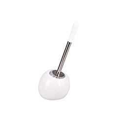 Ibergrif M33010W-JUNIOR, White Ground Toilet Brush Holder, Bath Caddy with Brush, Plastic