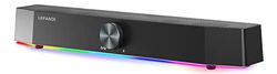 Altoparlanti PC Bluetooth 5.0, Soundbar per PC e TV, Altoparlante da Gioco Con Luci LED, Casse PC con USB, Jack AUX 3.5 mm, Altoparlanti per Computer, Laptop, TV - Nero