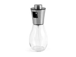 H&H Vinegar Oil Pot with Diffuser Spray in Transparent Glass 200 ml, Grey