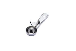KitchenCraft Colher para gelado de aço inoxidável, aba de liberação, garantia de 12 meses - prateado