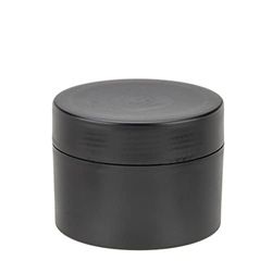 GLOREX 6 1603 204 Barattolo per crema vuoto per cosmetici casa, 100 ml, nero, a doppia parete