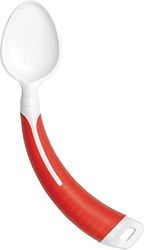 Aidapt Curved/Angled Spoon (Left Handed) for use by The Elderly, Those with a Poor Grip or Limited Wrist Movement and Those suffering with Parkinson's Disease and Arthritis. More Comfortable Dining