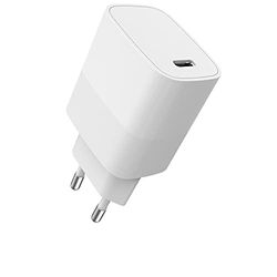 Voedingslader WE 1 USB-C: 5 V/3 A, 9 V/2,22 A, 12 V/1,67 A, 20 W, Power Delivery, mini-formaat, kleur: wit.