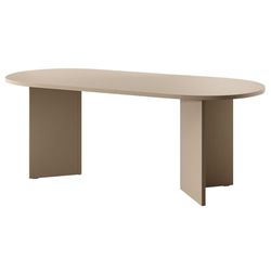 Selsey Eetkamertafel, ovaal, 90 x 204 cm, keukentafel, OVO cappuccino