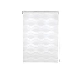 INTERBLIND Rolgordijn voor nacht en dag, dubbellaags, gegolfd, afmetingen 87 x 150, veelzijdige installatie: ophangen, schroeven, stofgrootte 84 x 145 cm