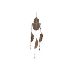 DECORACION COLGANTE MANGO METAL 15X1X80 HAMSA