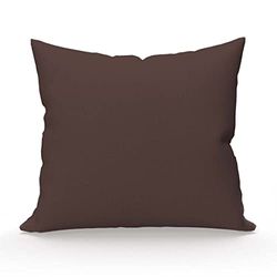 Soleil d'ocre, Taie d'oreiller, Coton 57 Fils, Brun, 63x63 cm