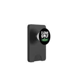 I Love Golf Tee Off Diseño entusiasta PopSockets PopWallet para MagSafe