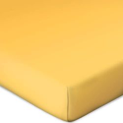 Bassetti bäddmadrass resårlakan enfärgad sol 066 av bomull och elastan i färgen sol, mått: 90 cm x 190 cm, 100 cm x 220 cm, 9302344