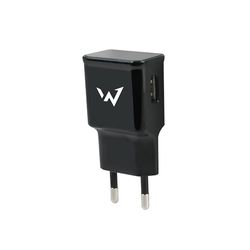 W onder full-power, oplader voor smartphone en tablet, 5 mm, 1 USB-A-poort, zwart, EU-stekker