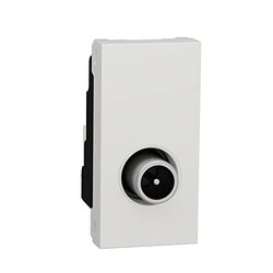 Unica - Presa televisiva - TV maschio - 1 mod, colore: Bianco