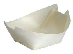 ABENA Gastro Disposable Bowls, Wooden Bamboo Boats | 100 Pack | 7cm x 5.5cm x 2.5cm | Bamboo Boats for Canapes and Small Desserts. Biodegradable and Compostable Eco-Labelled Option