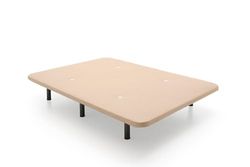 HOGAR24 ES - Base Tapizada en Color Beige - Tejido 3D Transpirable - Estructura Reforzada - Estabilidad y Durabilidad - Incluye Juego de 6 Patas de 32 cm - Medida: 105x180 cm