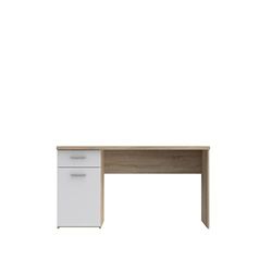 ROLLER Forte Net106 Bureau, Bois, Chêne Sonoma/Blanc, 60 x 140 x 76,5 cm