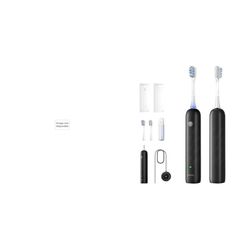 Mova V50 Ultra Robot Aspirateur à Vide Automatique Combo, Brosse à Dents Électrique Fresh Pro 3DClean, Noir