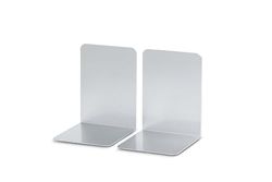 MAUL Serre-Livre en Aluminium (2 pièces) 12x12x17,5cm | Organisateur, décoration pour l'étagère, Le Bureau et la Maison | Aluminium Stable au Design élégant, protège Les Meubles | Argenté