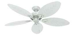 Hunter Fan Ceiling Fan Bayview 137 cm Indoor/Outdoor, 5 Reversible Blades, Pull Chain, Ideal Summer/Winter - Model 24996