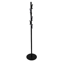OFITURIA® Perchero de Pie Colgador de Ropa Metálico Color Negro con 6 Colgadores de Abs Negro