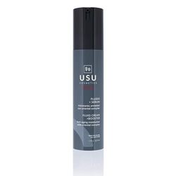 Fluid + Serum for Men - 50ml - Helps Moisturise and Revitalise the Skin - Formulated with Oriental Complex, Red Berries and Hyaluronic Acid - Suitable for All Skin Types - USU Cosmetics