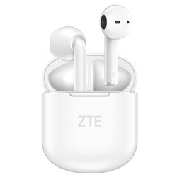 ZTE Buds, TWS, Bluetooth 5.0, 23 ore di batteria, microfono HD, controllo touch, cancellazione del rumore ENC, resistenza all'acqua IPX4, ricarica USB-C, bianco