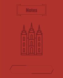 Composition Notebook: Church Notes Red LDS Temple Diary Journal Kid | College Ruled, 9.25 X 7.5, 120 pages | Birthday, Back to School, Baptism, Missionary Gift for Boys, Girls, Teens, Adults