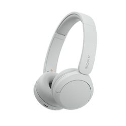 Sony WH-CH520 trådlösa Bluetooth-hörlurar - upp till 50 timmars batteritid med snabbladdning, On-ear-stil - Vit
