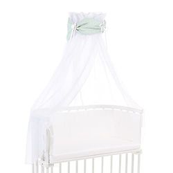 babybay Hemel Organic Cotton Royal met strik geschikt voor alle modellen, mint glitterpunten goud