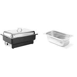 HENDI Chafing Dish Tellano Elettrico, Aderente & Contenitore Gastronorm, GN 1/3, resistenza termica -40 °C a 300 °C