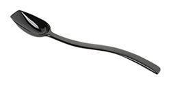 Genware 4460-03 Polycarbonate Solid Salad Spoon, Black, 1/2oz Capacity, 8 inches Length