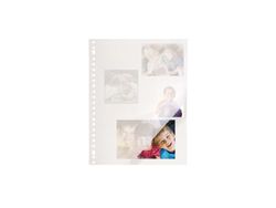 Kangaro - Fogli per libro fotografico, 20 fogli, 200 g, con carta di pelle di elefante, colore: Bianco