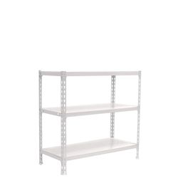 Simon Rack Étagère Rangement et 3 Niveaux, 180 kg Capacité de Charge et Point de Flexion, 900x800x300 mm, Étagère Charge Lourde, Étagère Garage, Blanc - Simonclick