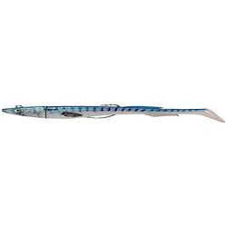 Berkley Powerbait Power Sardine - Leurre Souple Polyvalent Texan pour la Pêche en Mer, Founit avec deux Paddle pour le Lieu, Bar, et autres Carnassiers, Blackminnow FIIIsh
