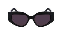 Karl Lagerfeld Unisex KL6144S zonnebril, 002 mat zwart, 50, 002 mat zwart, 50