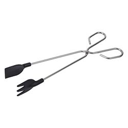 SAUVIC 04505 18/8 STAINLESS STAAL TONG MET NYLON SCOOP 35 CM, Zilver, 35x8.5x4 cm