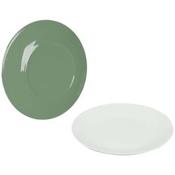 Bo-Camp - Plato Desayuno - Bicolor - 4 Piezas - Verde