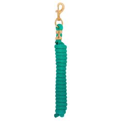 Weaver Leather Poly Lead Touw met Massief Messing 225 Snap, Massief - Smaragdgroen